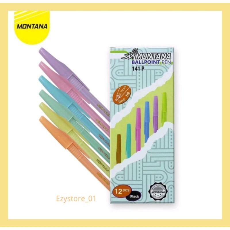 

(1pack) bulpen montana pastel 0,7mm/ bollpoin 12pcs