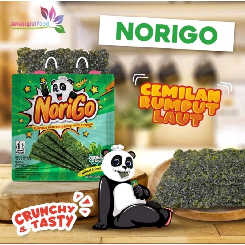 

Nori Crispy NoriGo 1 Box isi 12 Cemilan Rumput Laut Gurih & Lezat