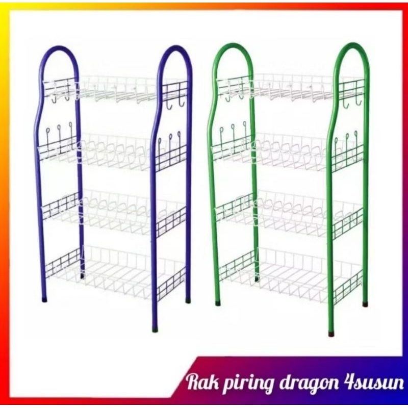 Rak piring dragon 4 susun  rak piring serbaguna