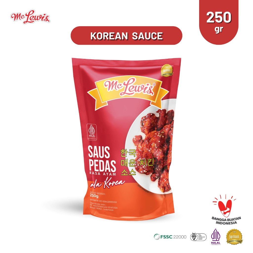 

MC LEWIS SAUS PEDAS RASA AYAM ALA KOREA 250GR PER DUS (20 PCS)