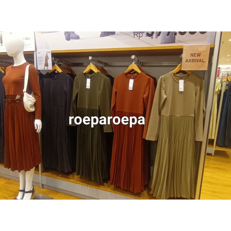 Gaun Kombinasi Uniqlo combination dress uniqlo jastip uniqlo