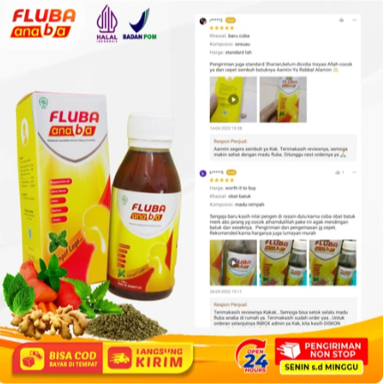 

Madu Fluba Anaba Atasi Flu Batuk Berdahak Dan Amandel - Original