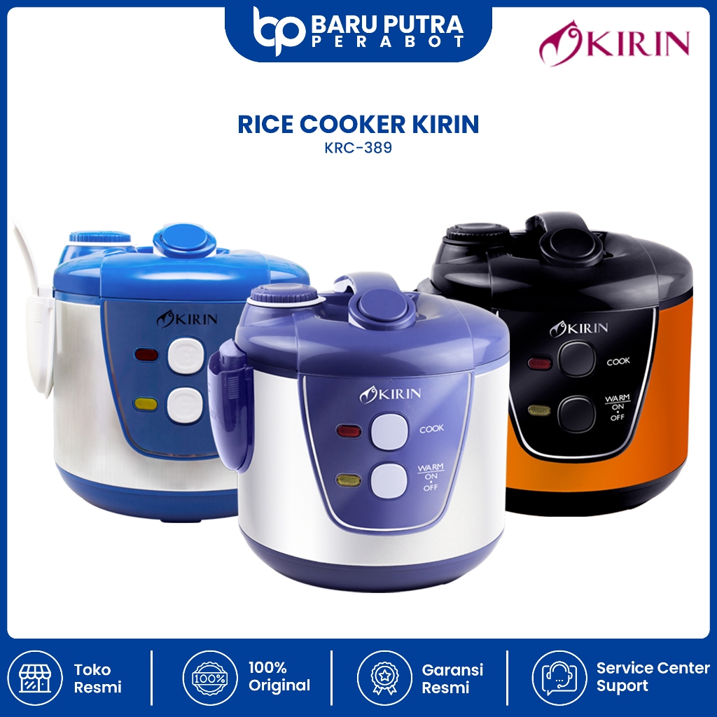 RICE COOKER 2 L STAINLESS STEEL KIRIN KRC 389 - STAINLESS 304
