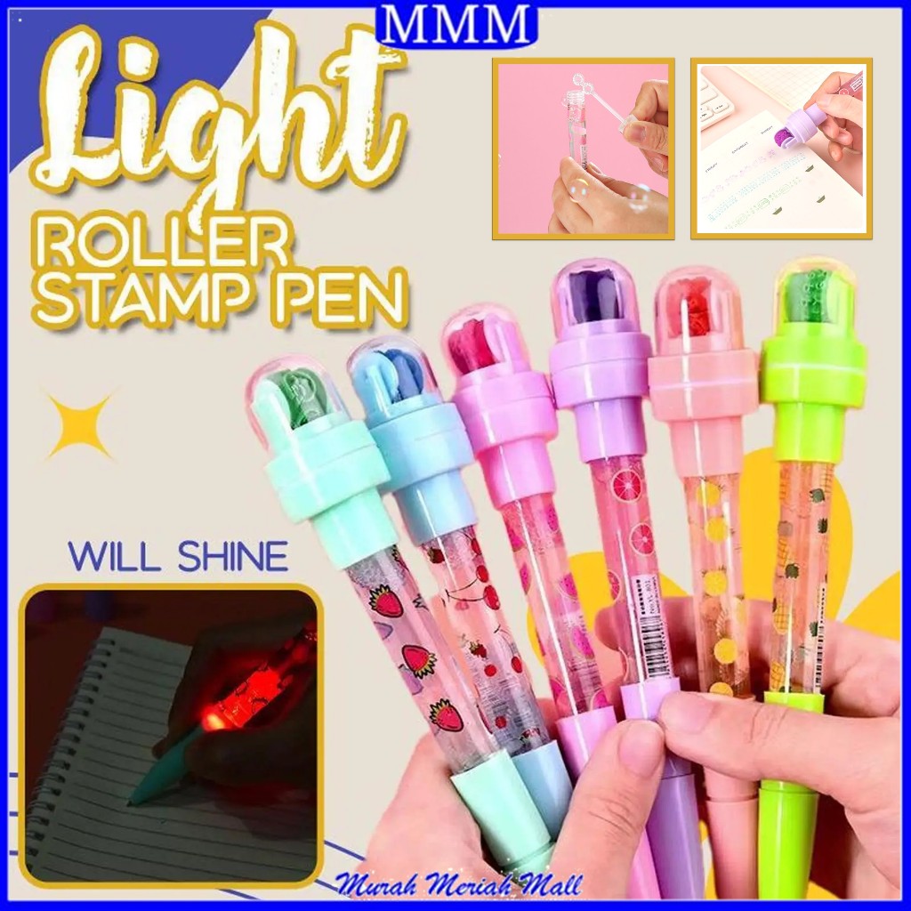 

MMM Pena Gel Gelembung Bubble Light 5in1 Segel Rol Cahaya Segel Anak-Anak Bolpoint Kreatif Ajaib Pulpen Multi Fungsi Roller Seal Anak Sihir Kreatif Pulpen Pena Hadiah Sekolah