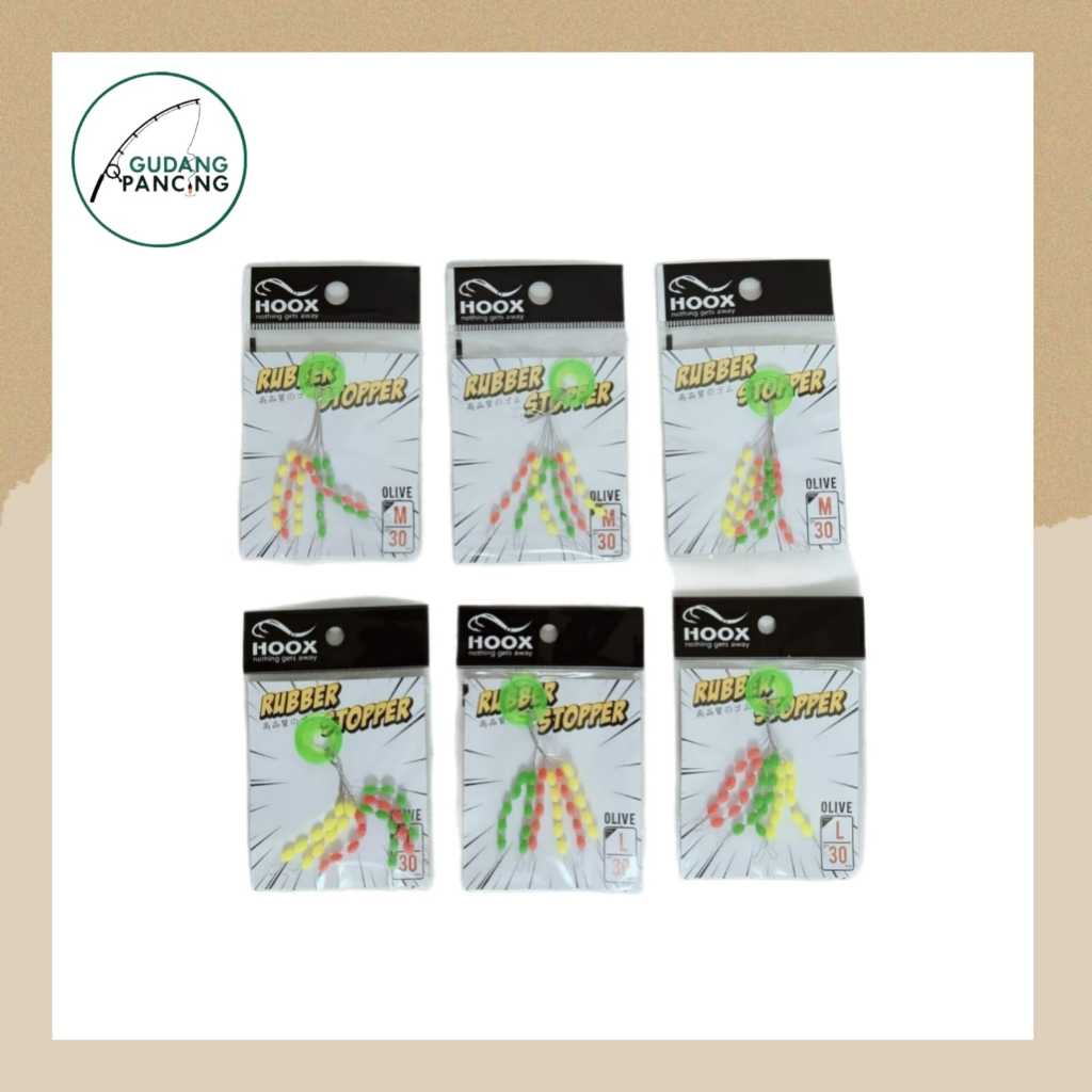 HOOX Stopper Pancing Bulat Warna-warni Isi 30