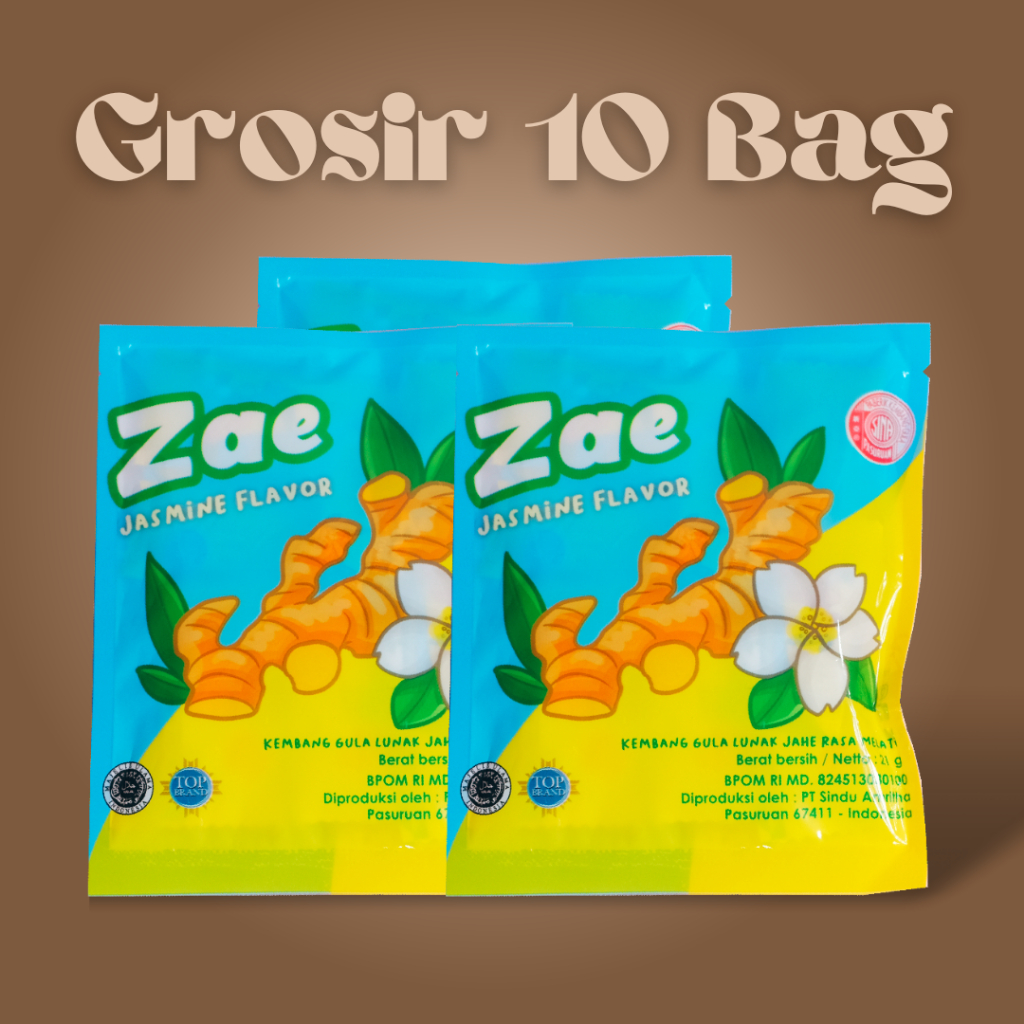 

(GROSIR) MURAH Permen Jahe || Permen ZAE Jahe Rasa Jasmine 20 bag