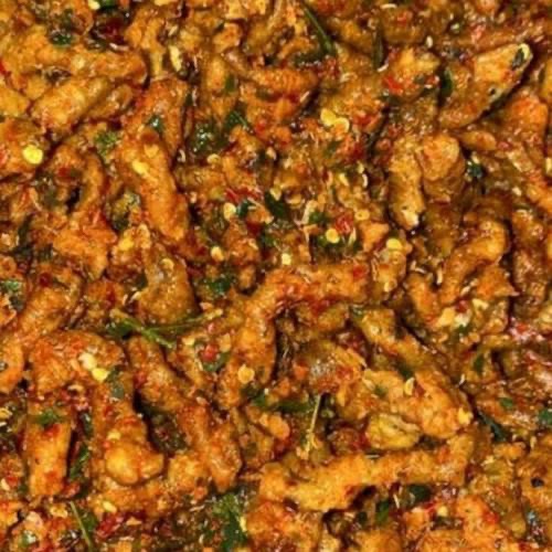 

Usus crispy pedas daun jeruk / Usus krispi pedas daun jeruk Viral