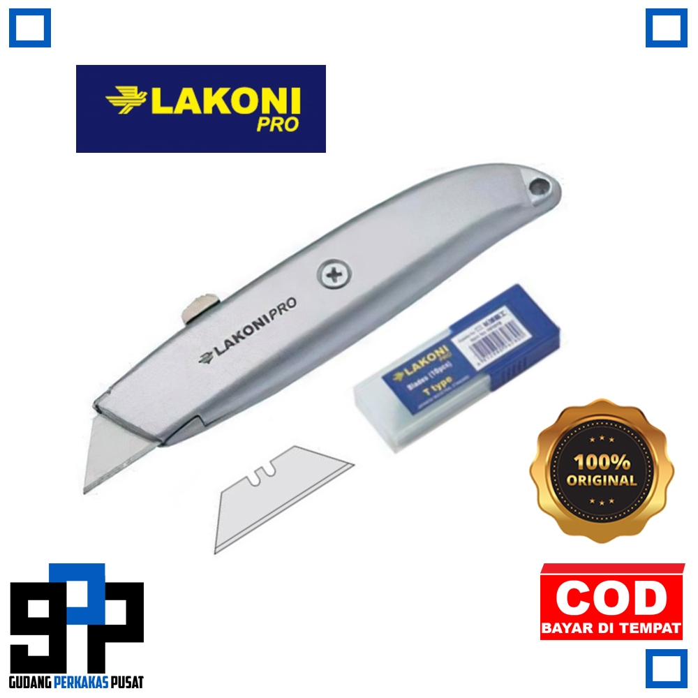 

LAKONI PRO 101010 PISAU CUTTER ALUMINIUM KNIFE T TYPE ORIGINAL