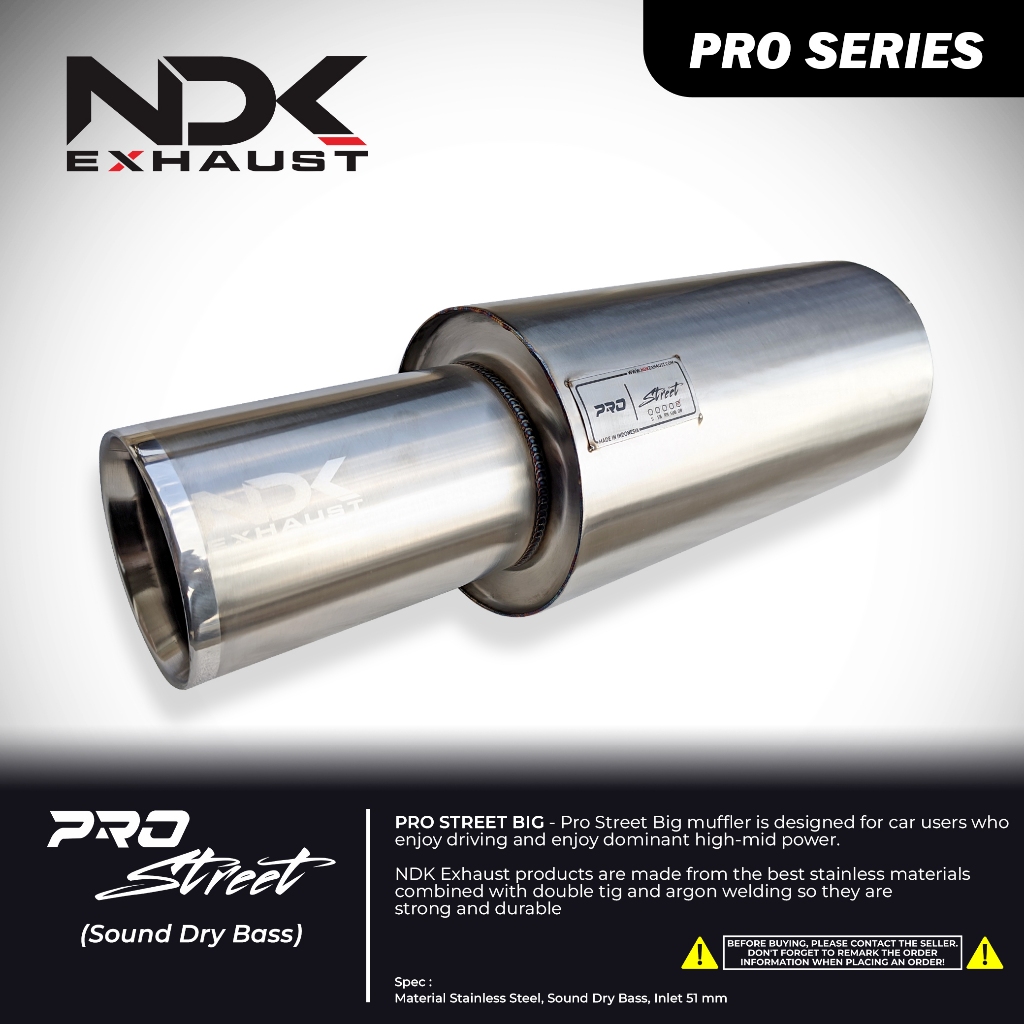 NDK EXHAUST MUFFLER PRO STREET BIG KNALPOT MOBIL RACING