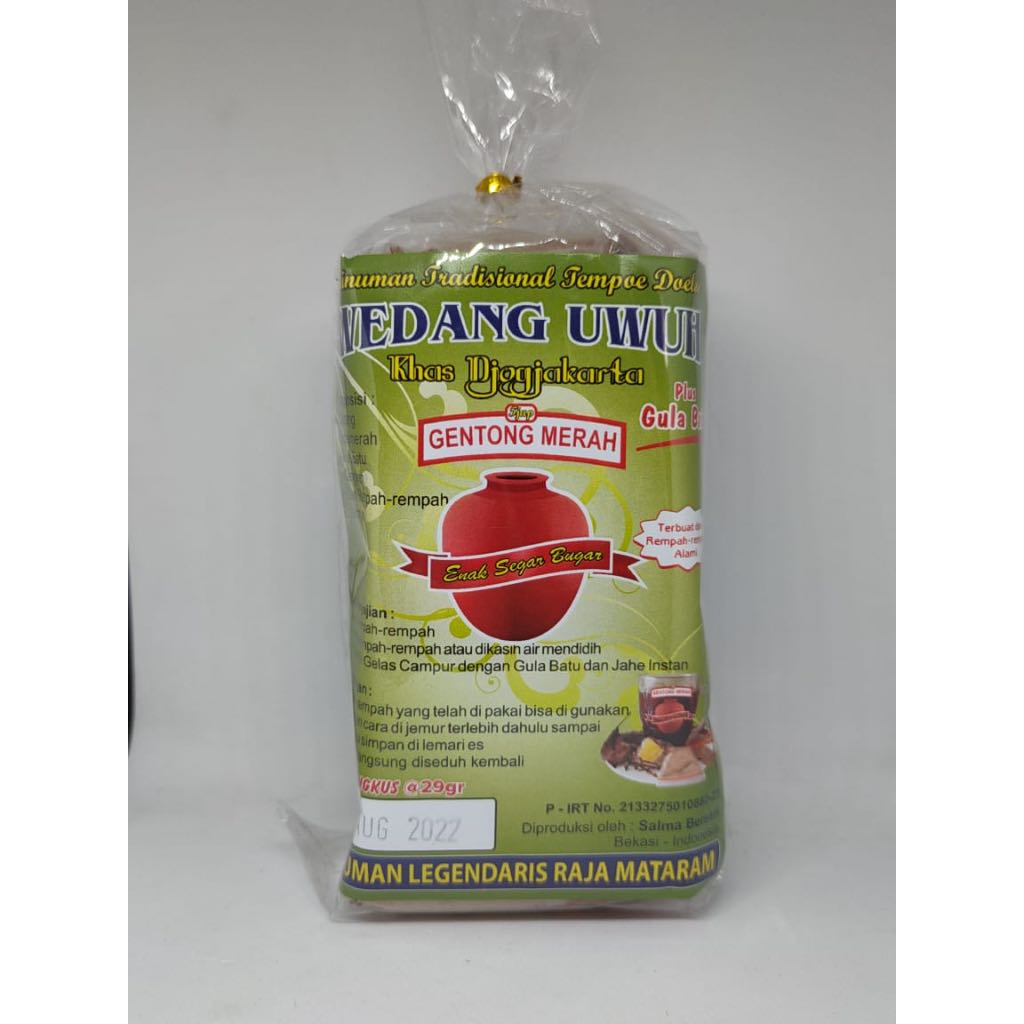 

￼Wedang uwuh minuman Khas Jogja cap Gentong Merah Gula Batu