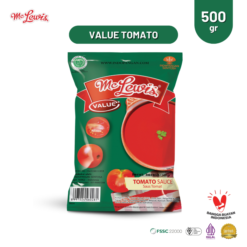 

Mc Lewis Tomato Ketchup Value - 500gr