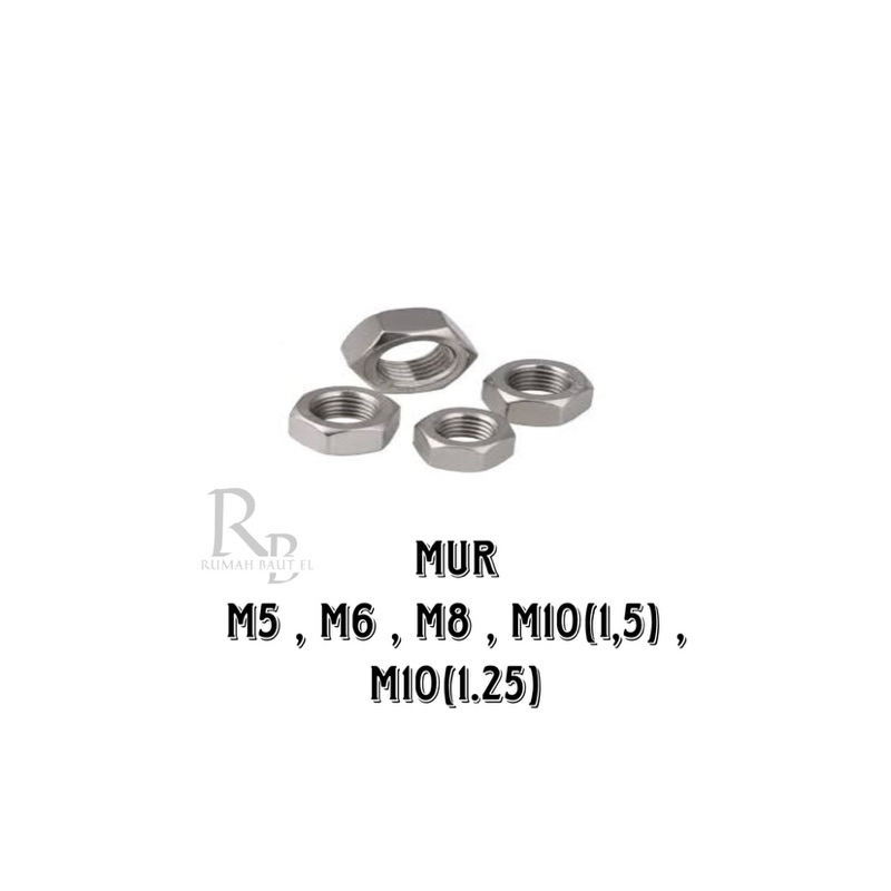 MUR STAINLESS M10(1.25) DRAT HALUS