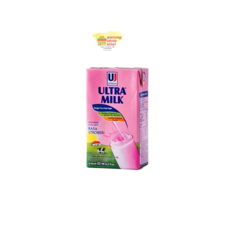 

ultra milk rasa strowbery ukuran 125 ml isi 40 pcs ( khusus grab/ gojek )