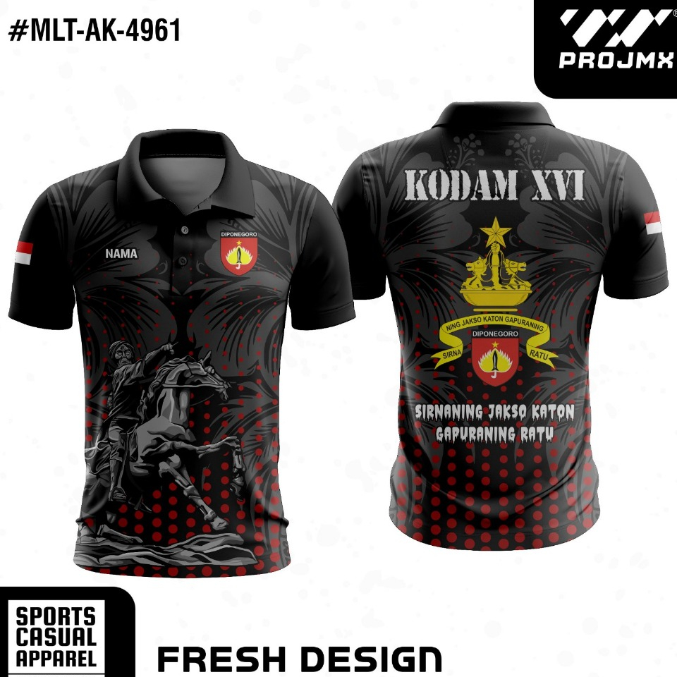 PROJMX - KAOS JERSEY KODAM DIPONEGORO (BISA CUSTOM DESIGN)