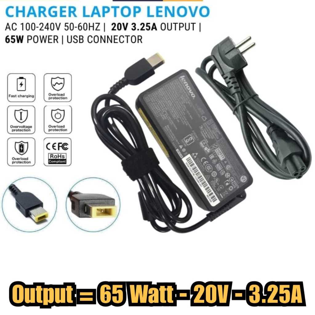 cas laptop lenovo 65 watt 20V -3.25a Output Cas lenovo tinkped Charger laptop lenovo thinkpad g40-70
