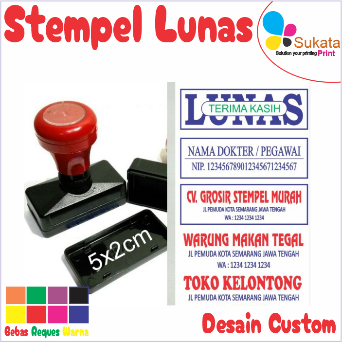 

Stempel Flash Kotak Persegi Panjang Stempel lunas Stempel Desain Custom