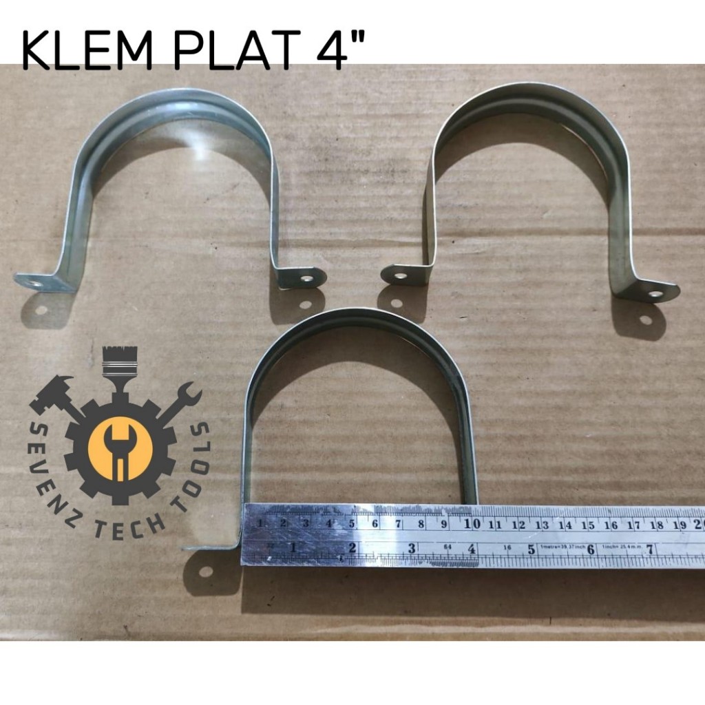 KLEM PIPA PLAT BESI/KLEM BESI BENTUK OMEGA 4" TEBAL