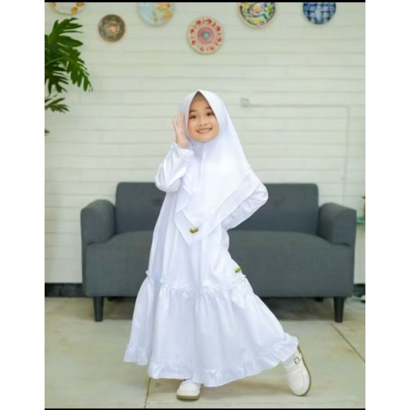 GAMIS MANASIK HAJI TK / GAMIS ANAK SEKOLAH TK PUTIH