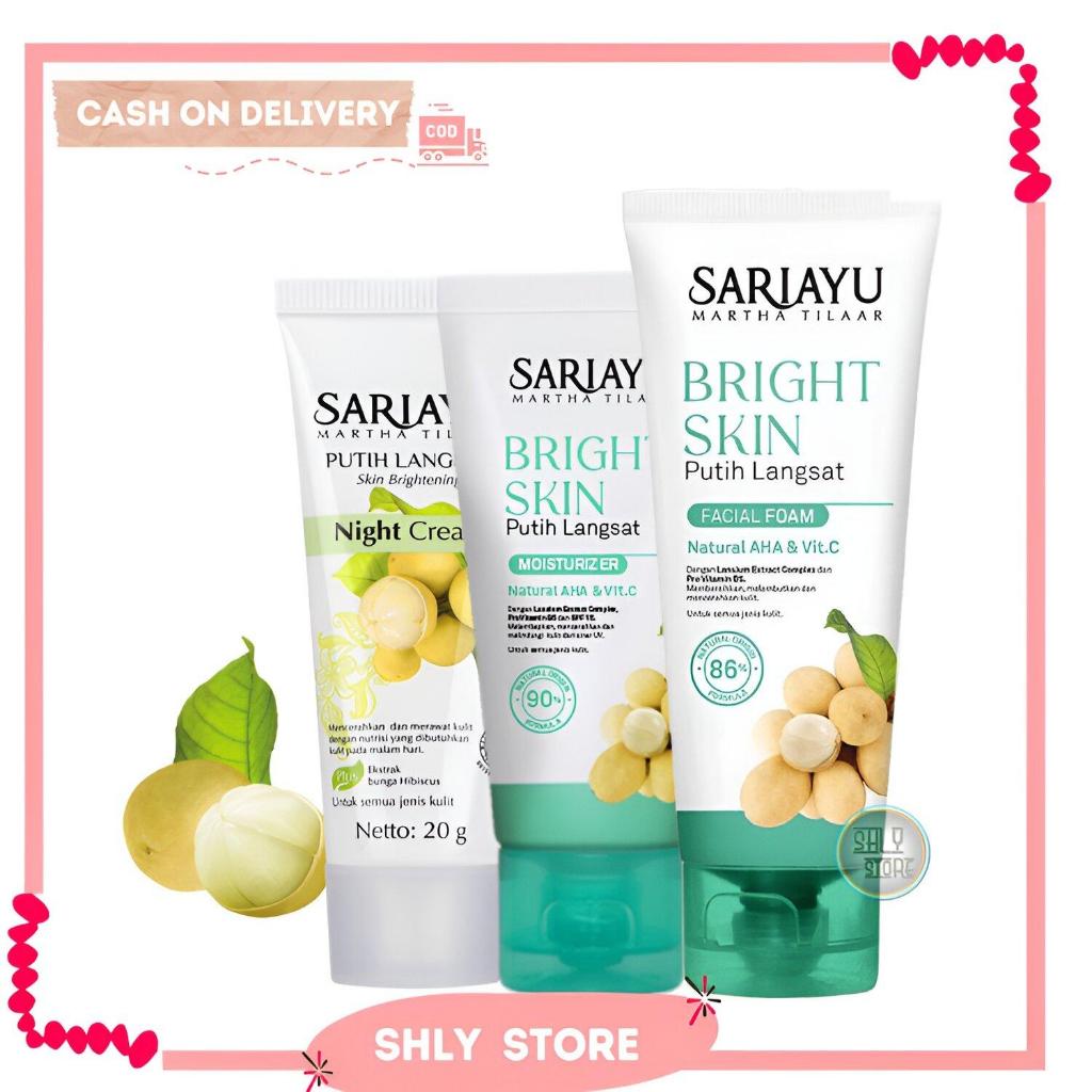 Paket 3 Sariayu Putih Langsat ( Facial Foam + Moisturizer + Night Cream )