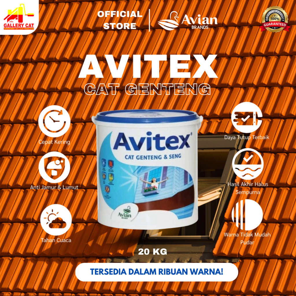 TERMURAH Avitex Cat Genteng & Seng kemasan 20KG