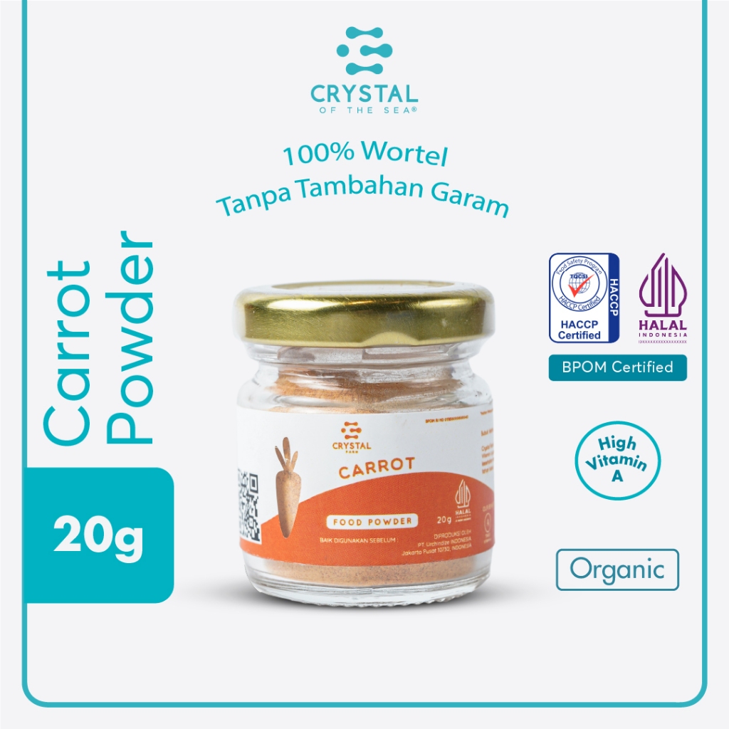 

Crystal Farm | Carrot Food Powder (20gr) / Bubuk Sayuran Wortel / Bumbu MPASI Natural / Bubuk Tabur Gizi Non MSG Sehat / Vegetable Powder Vitamin Mata dan Kulit / Perisa Alami Makanan Minuman / Smoothies Juice Powder