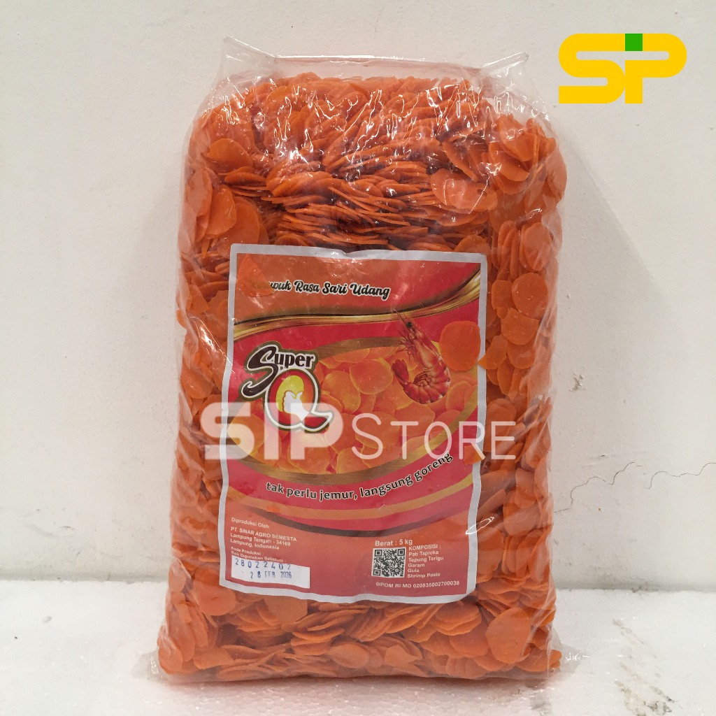 

KERUPUK UDANG "SUPER Q" ORANGE @5KG / Kerupuk Mentah / Kerupuk Seblak Murah 5kg (1 BALL)