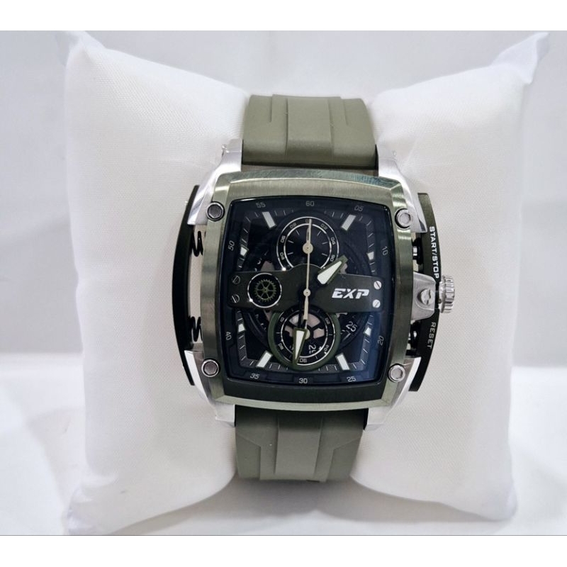 Expedition 3008 chrono rubber jam tangan cowok original