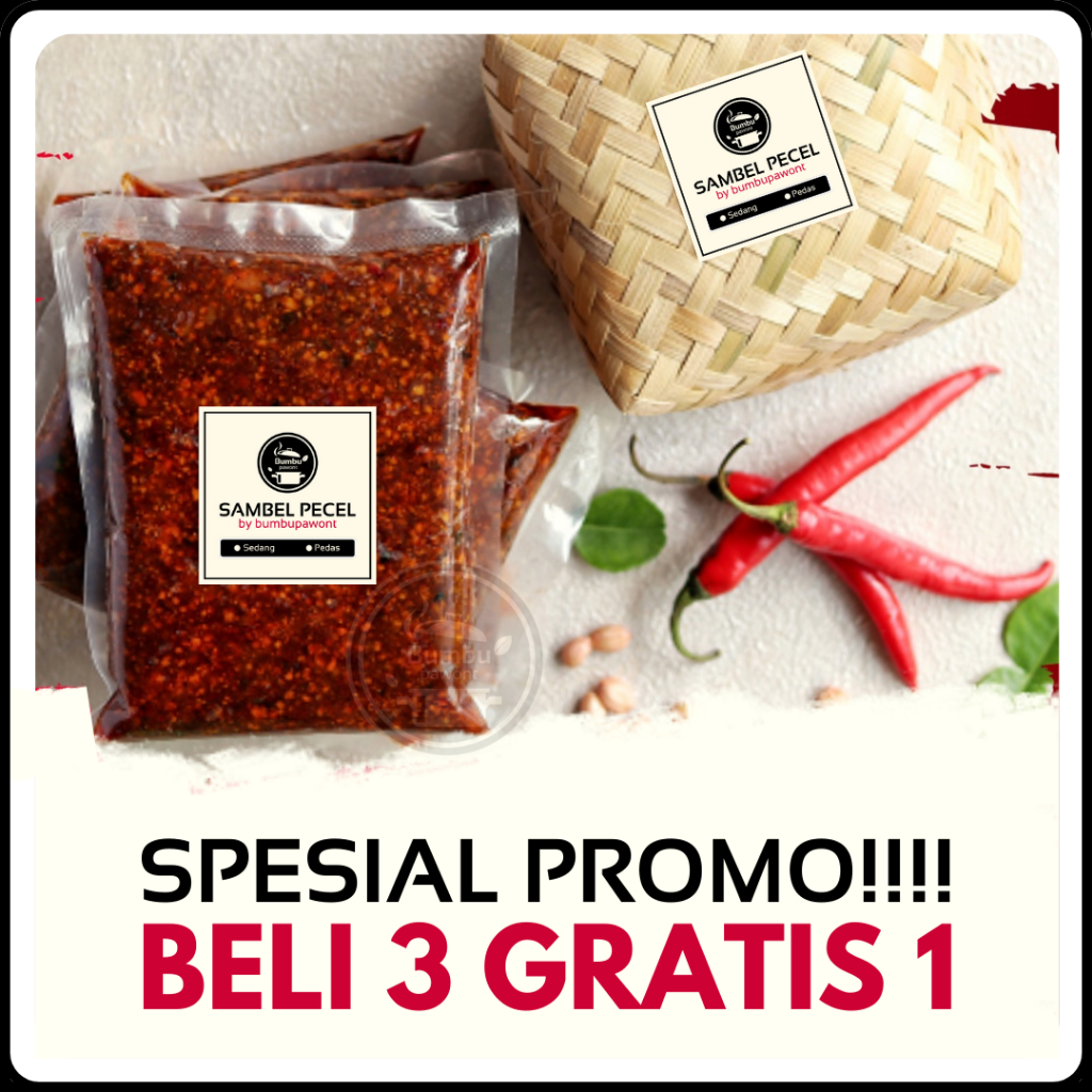 

Bumbupawont Sambel Pecel 250gr Sambal Kacang Bumbupawont Paling Enak Beli 3 Gratis 1