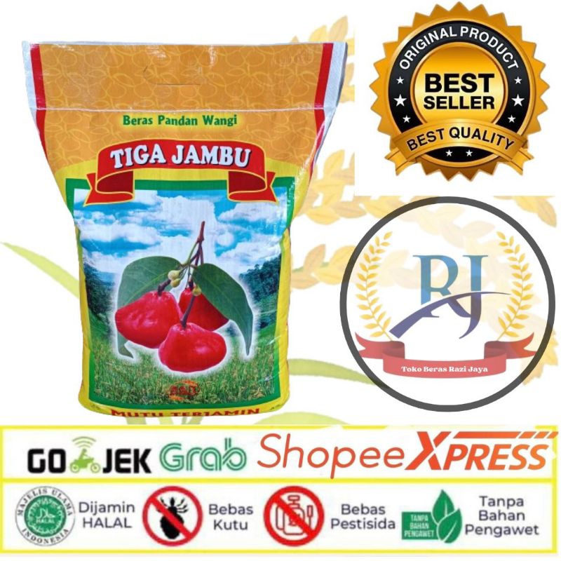 

Beras Pandan Wangi Cap Tiga Jambu 5KG/10KG/20KG