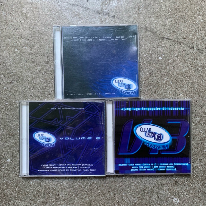 CD Lagu Musik Album Clear Top 10 Volume Vol 1 2 3 Preloved