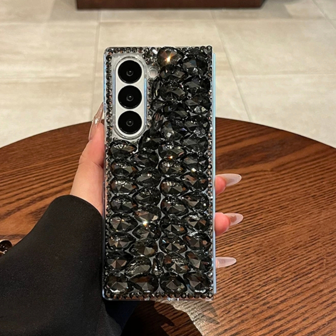 Casing Samsung Galaxy Z Fold 6 Z Fold 5 Z Fold 4 Z Fold 3 Z Fold 2 Berlian Berkilau Buatan Tangan 3D