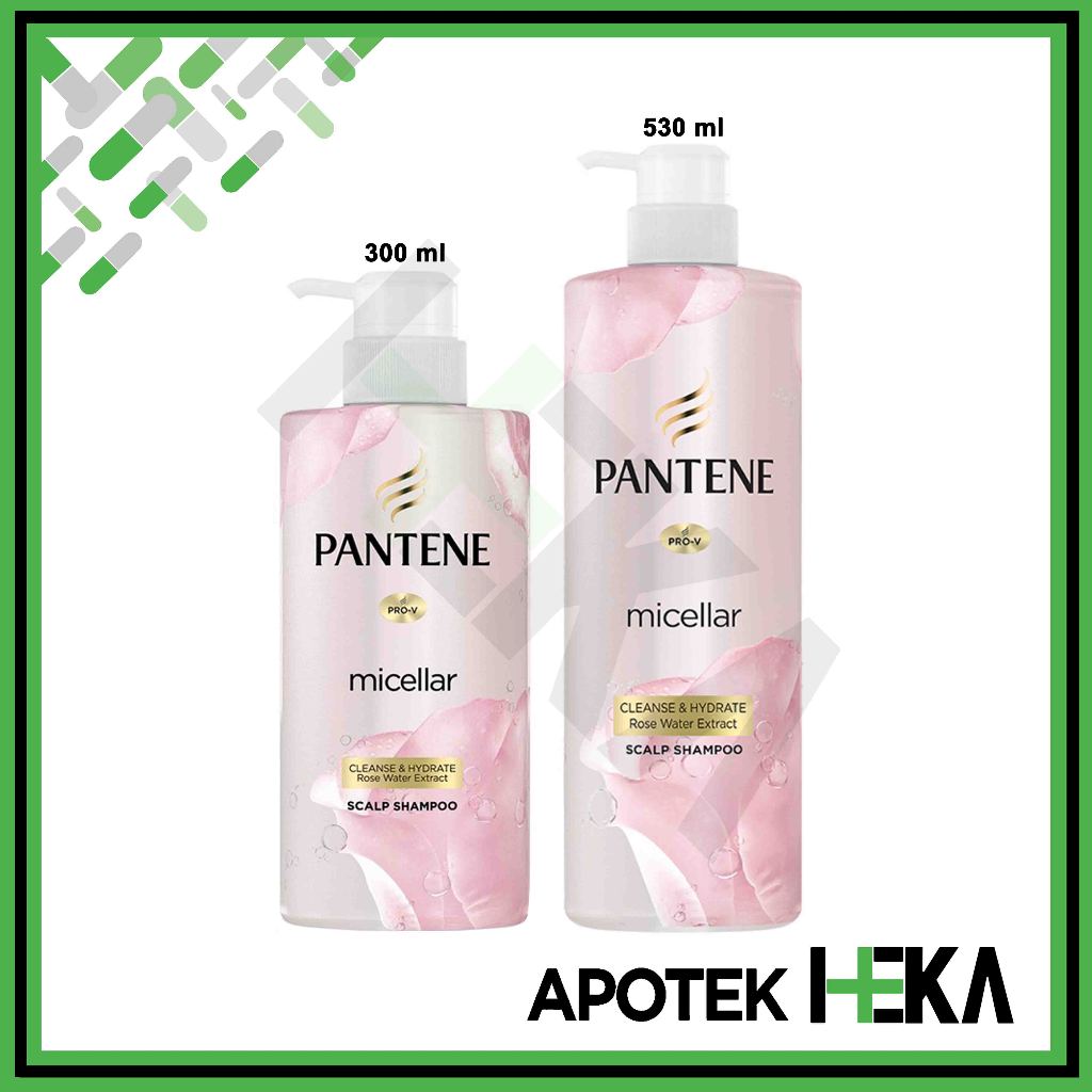 Pantene Shampoo Micellar Water Rosewater Detox & Hydrate Shampo [Depok]