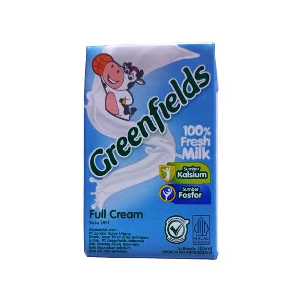 

GREENFIELDS UHT FULL CREAM 105 ML - SUSU