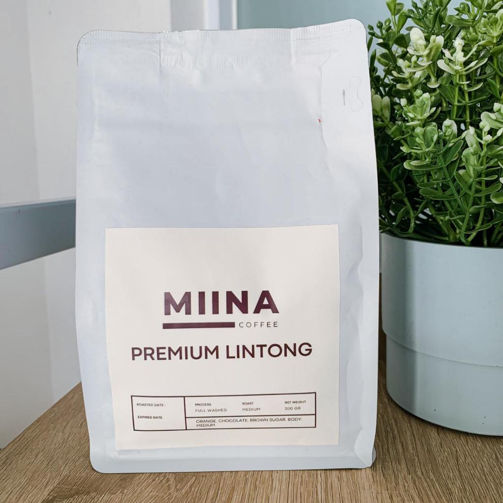 

Miina Coffee Biji Kopi 200 gr Spesial Lintong Premium Roasted Beans