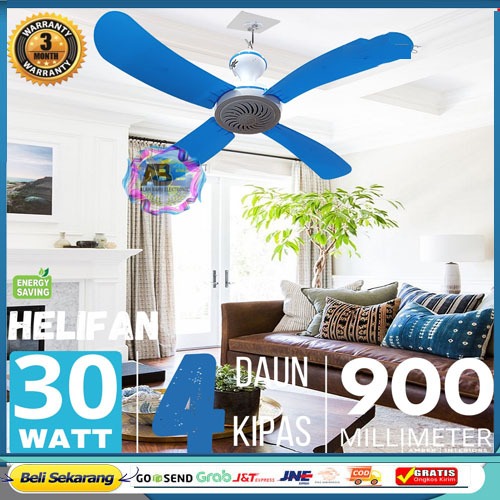Kipas Angin - Kipas Angin Gantung - Kipas Gantung - Kipas Angin Gantung Plafon - Helifan YUNDAI 30Wa