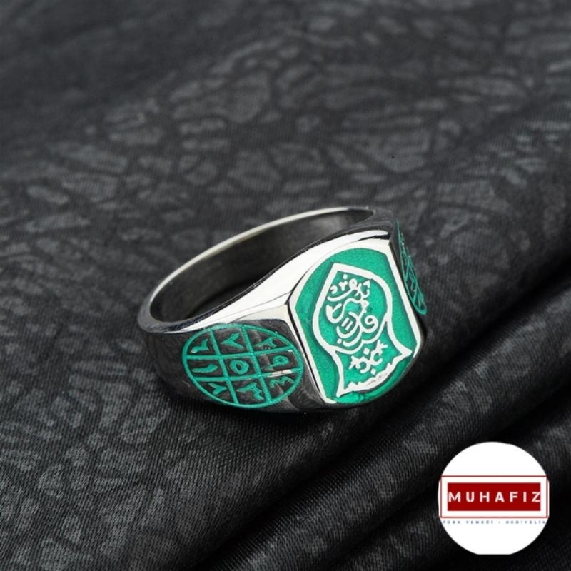Cincin Perak Osmanli Terompah Turki / Cincin Model Terompah Huruf Arab Turki Silver 925