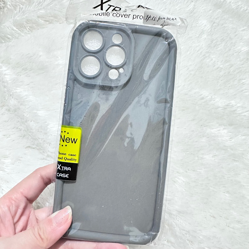 Case Iphone IPHONE 15 Promax Bahan Tebal Gray / Liqiud Case Silicone Polos Warna Abu Iphone 15 Pro M