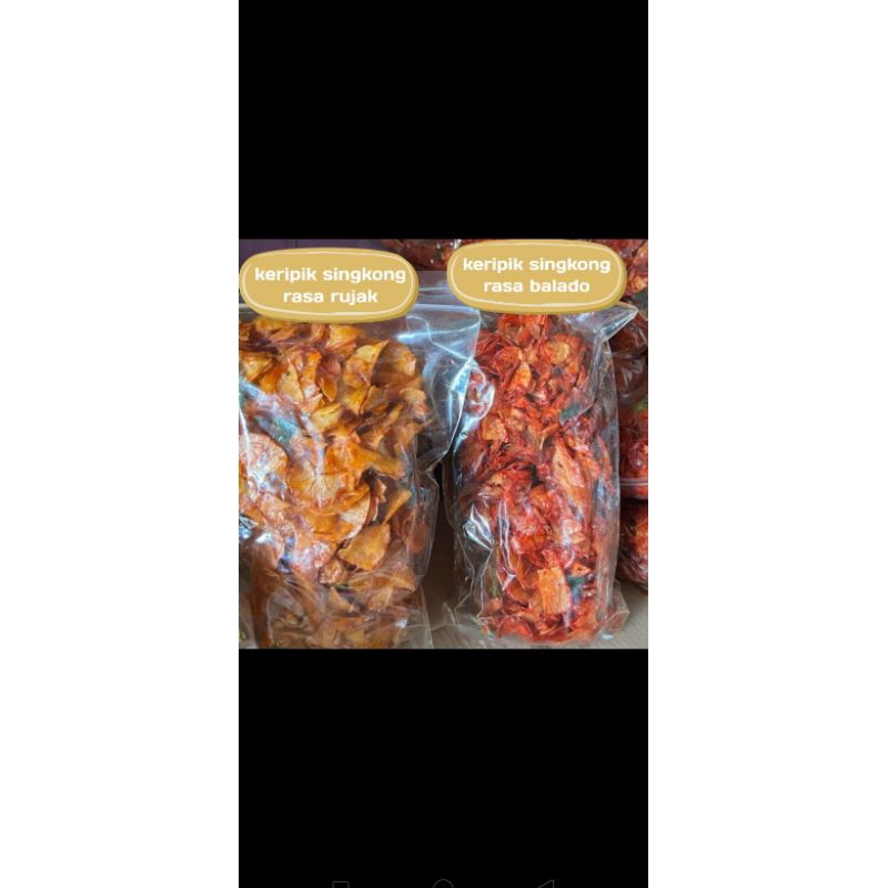 

keripik singkong bumbu rujak bumbu balado UK 500g