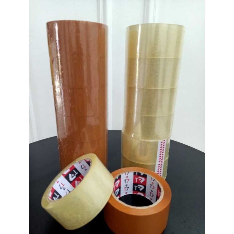 

lakban T7 45MM 100yard 43micron bening dan coklat