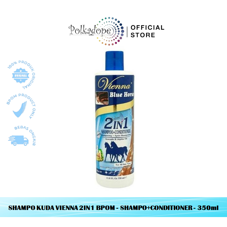 SHAMPO KUDA VIENNA 2IN1 BPOM - SHAMPO+CONDITIONER VIENNA 2IN1 - 350ml