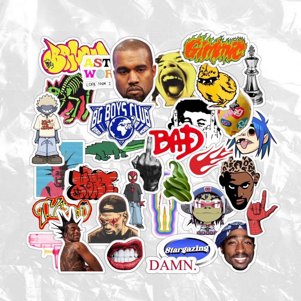 

STICKER PACK AESTHETIC RANDOM HYPEBEAST, GRAFFITI, DECORATIVE LAPTOP, HELM, CASING HP WATERPROOF