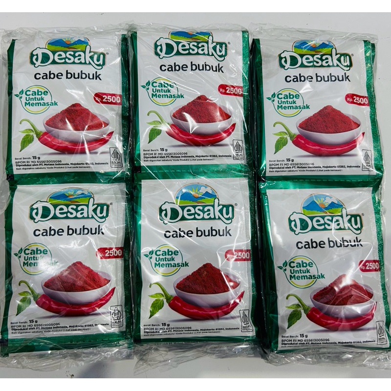 

Cabai Bubuk Desaku 1 Renteng (10 Sachet)