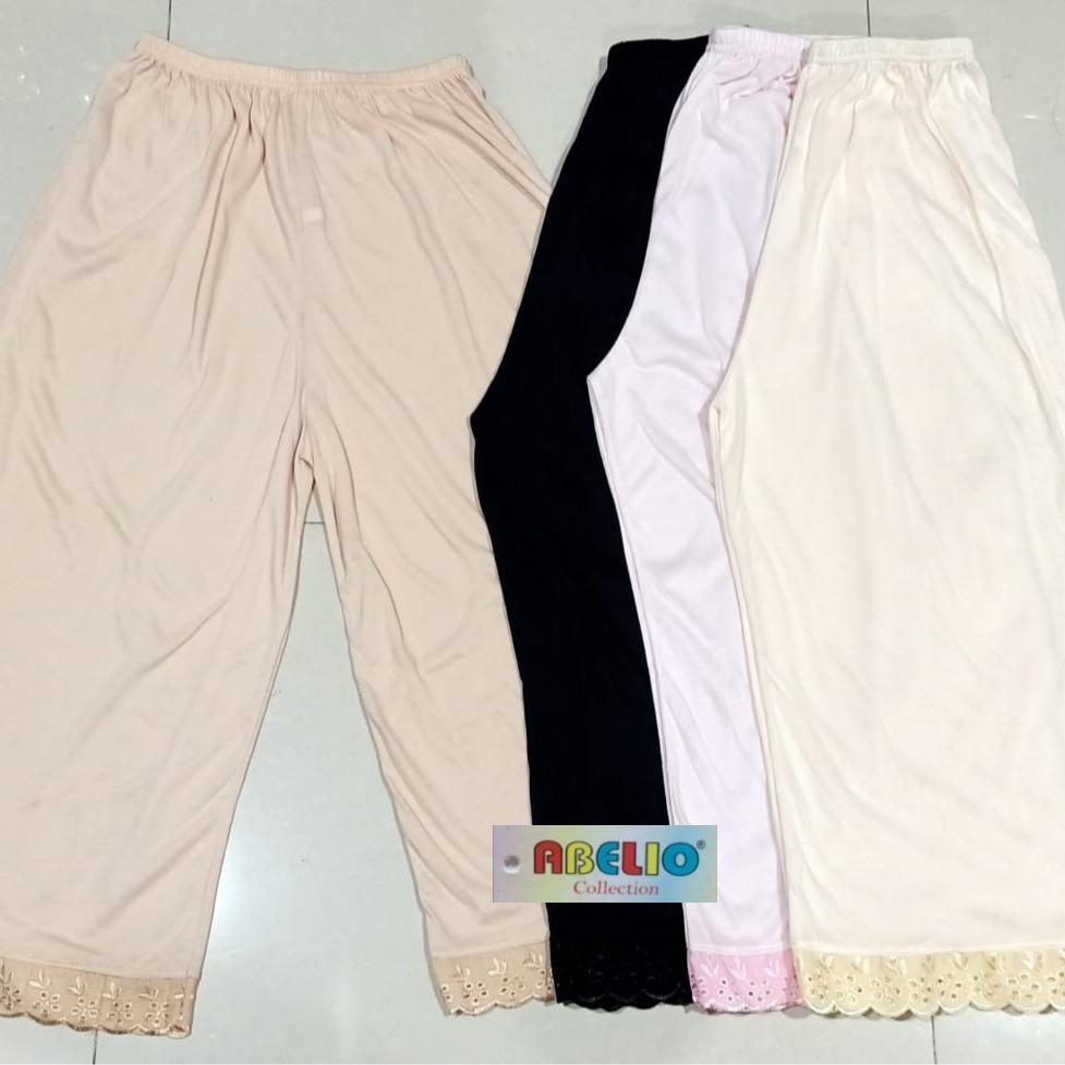 ANDROK ROK DALAMAN WANITA PANJANG Model Kulot/Celana Dalaman Rok Baju Gamis Wanita Renda Abelio