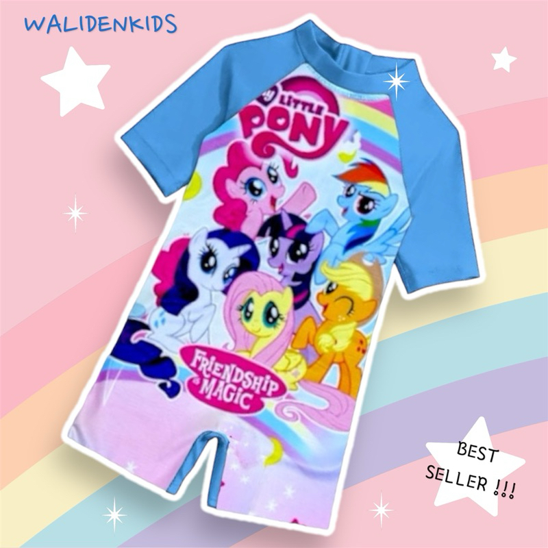 Baju Renang Anak Bayi Perempuan Little Pony Kuda Poni 0-12 Tahun