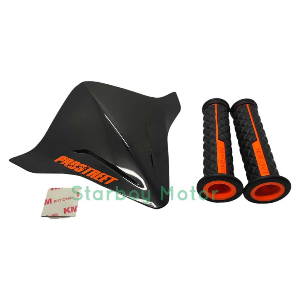 Paket Visor Beat Esp Beat New Beat Deluxe Stiker Hologram PROSTREET + Handgrip Motor Free Double Tap