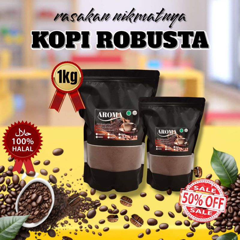 

BUBUK KOPI ROBUSTA ISI 1KG