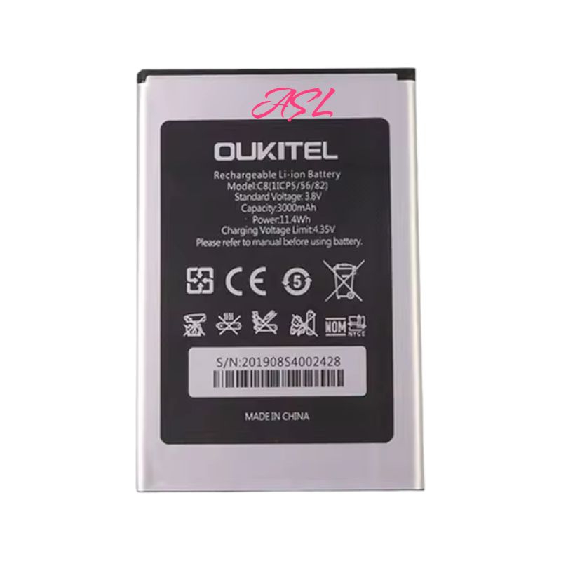 Batre C8 For Oukitel C8 Batrei HP Outdoor C8 bt Baterai 3000mAh Batrai Battery