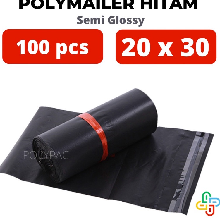 

Paling Laris Plastik Polymailer Hitam Semi Glossy LDPE 2x3 isi 1 Bungkus Plastik Packing Online