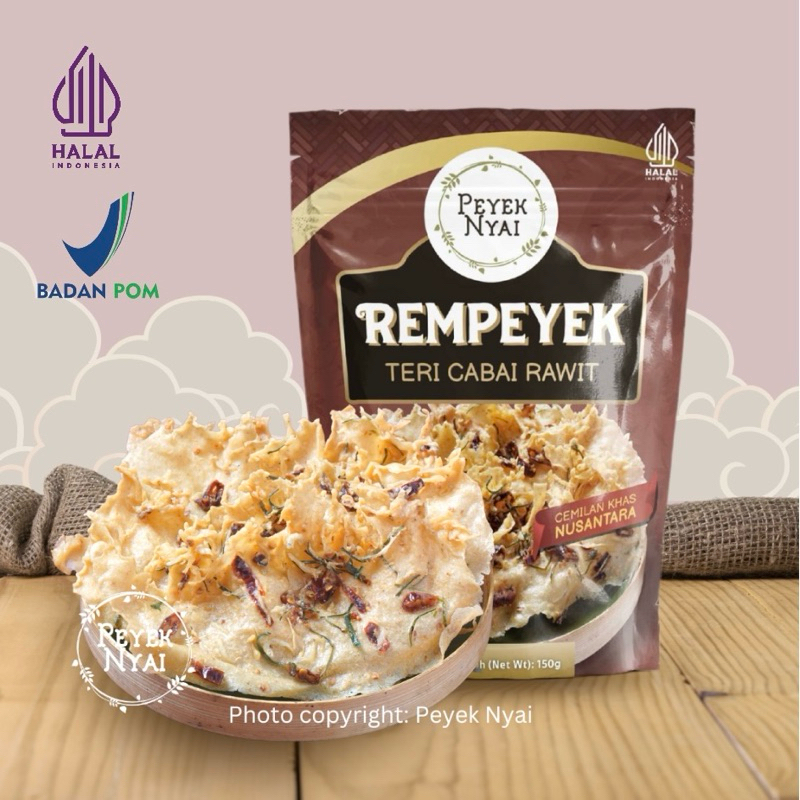 

PEYEK NYAI - Rempeyek Teri Cabai Rawit (Pouch)