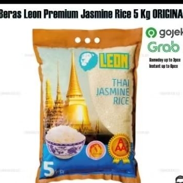 

BERAS LEON THAI JASMINE/LEON THAI JASMINE/RICE BERAS THAILAND 5 KG/BERAS WANGI/BERAS THAILAND LEON THAI 5 KG